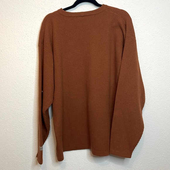Columbia Orange Crewneck Wool Sweater Size Large - Picture 5 of 7